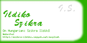 ildiko szikra business card